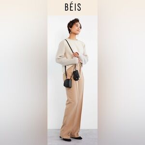 BEIS Black Travel‎ Drink Faux Fur Koozie Sling Bag Wallet Strap Accessory NWT